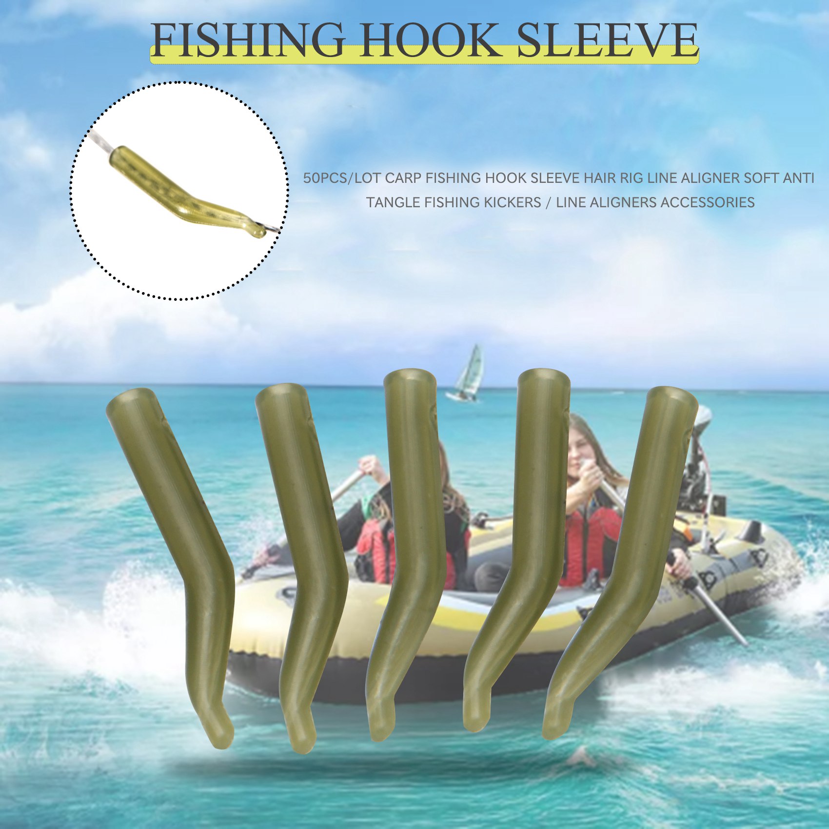 50Pcs/Lot Carp Fishing Hook Sl - огляд і ціна Monofilament Line