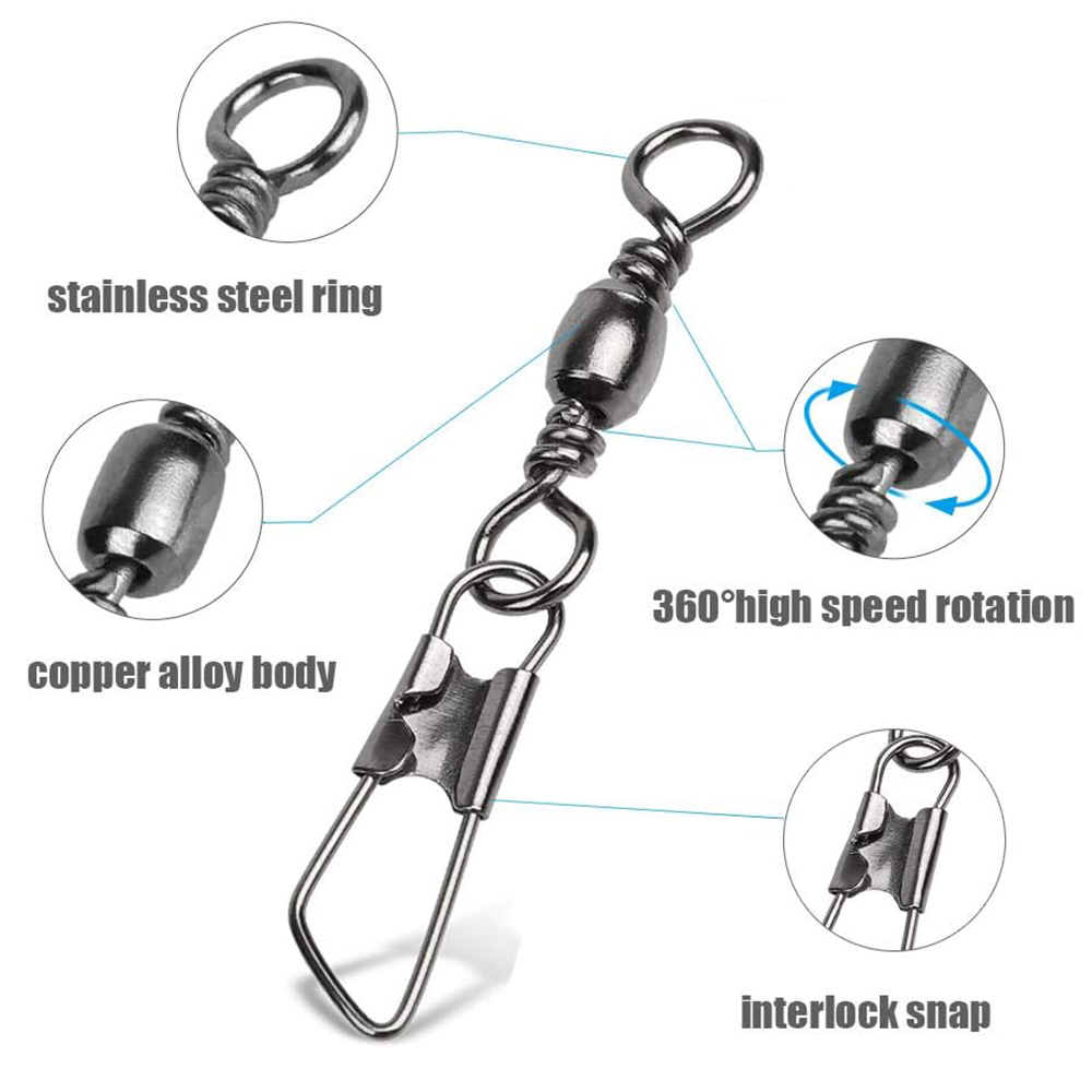 50Pcs Stainless Steel Snap Swi - огляд і ціна Monofilament Line