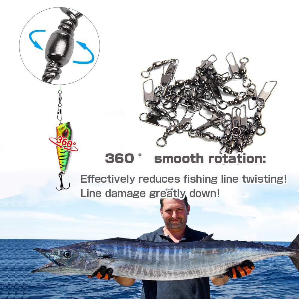 50Pcs Stainless Steel Snap Swi - огляд і ціна Monofilament Line