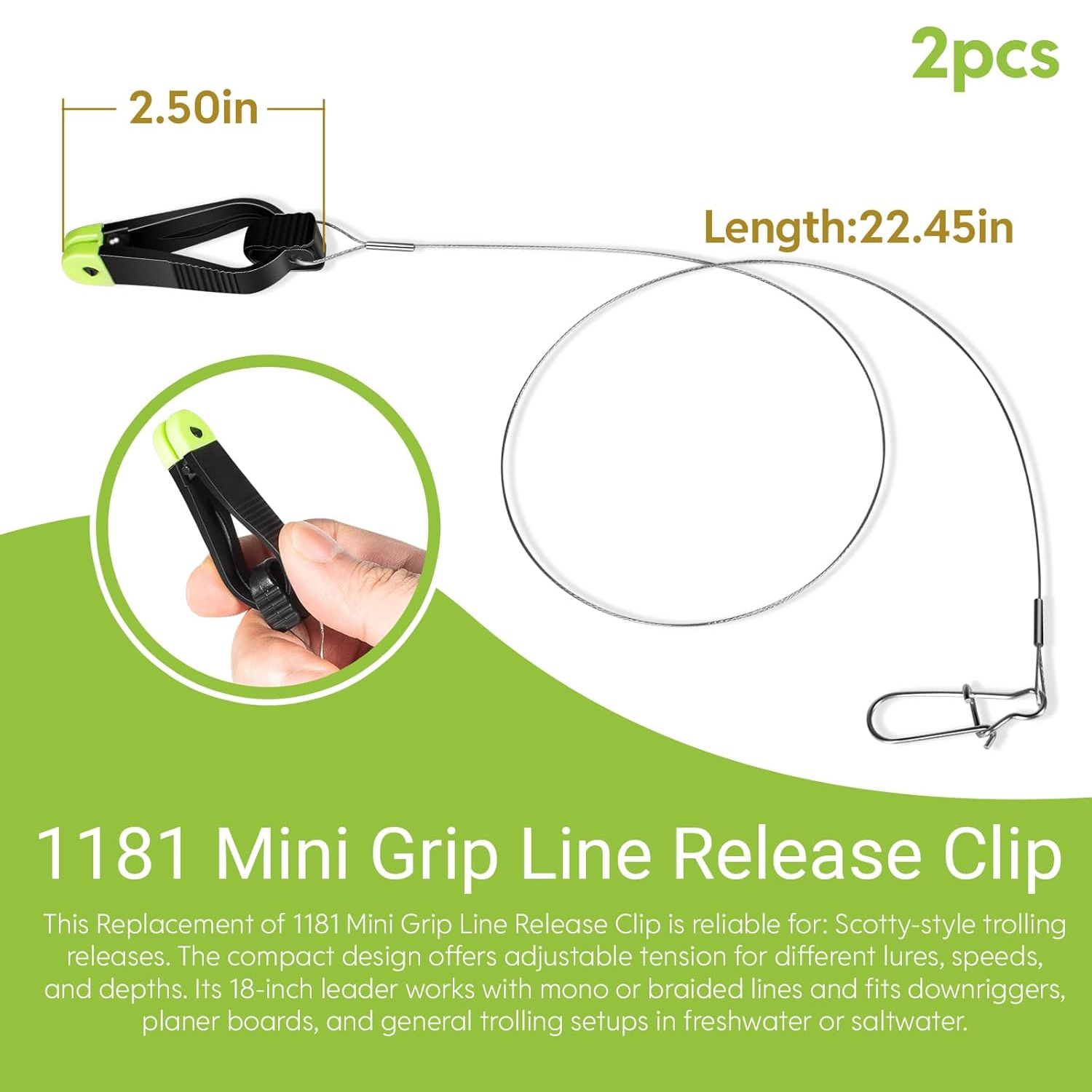 1181 Grip Line Release Clip fo - огляд і ціна Leader Line
