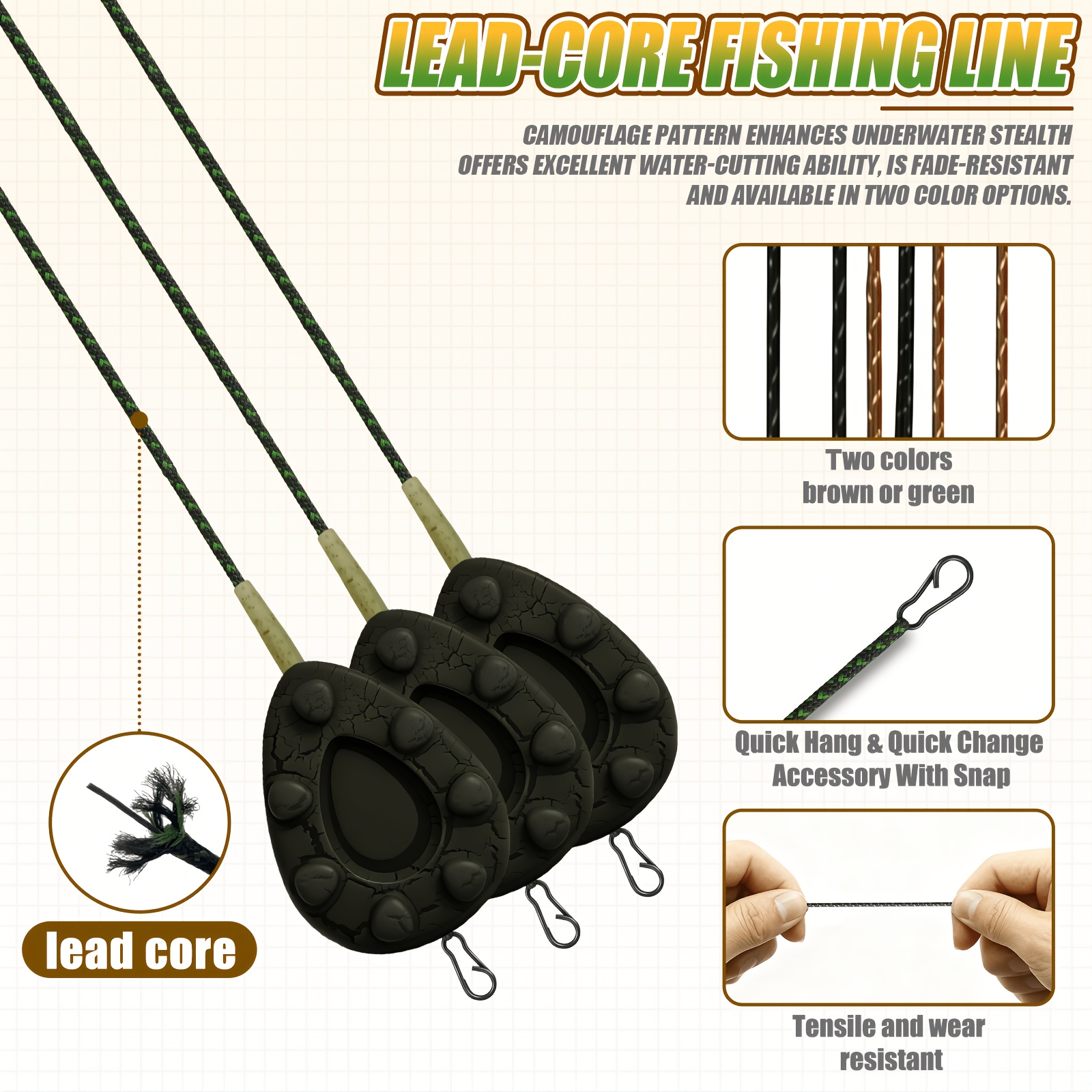 Carp Fishing Leadcore Leaders  - огляд і ціна Leader Line