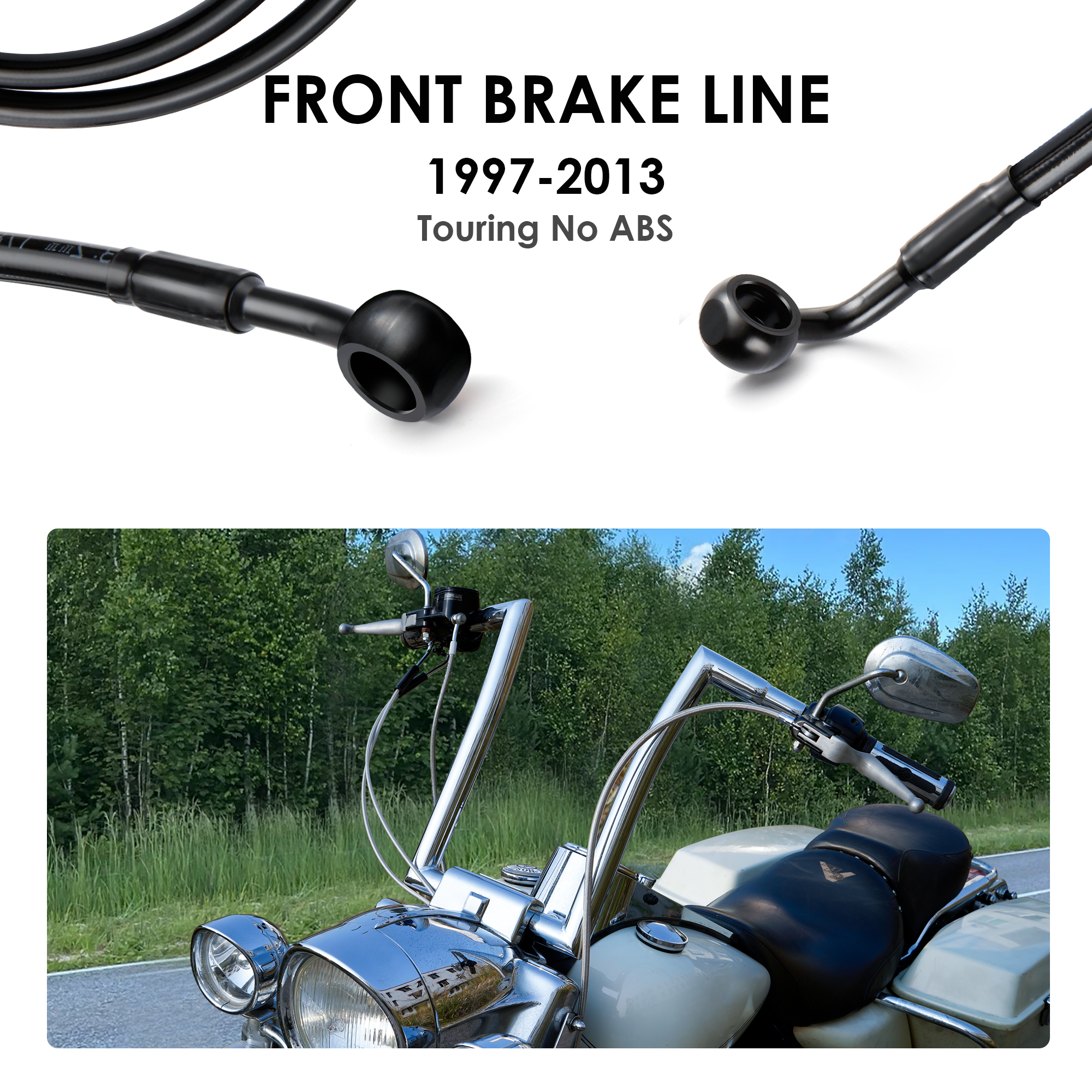 140/145/150CM Front Brake Line - огляд і ціна Braided Line