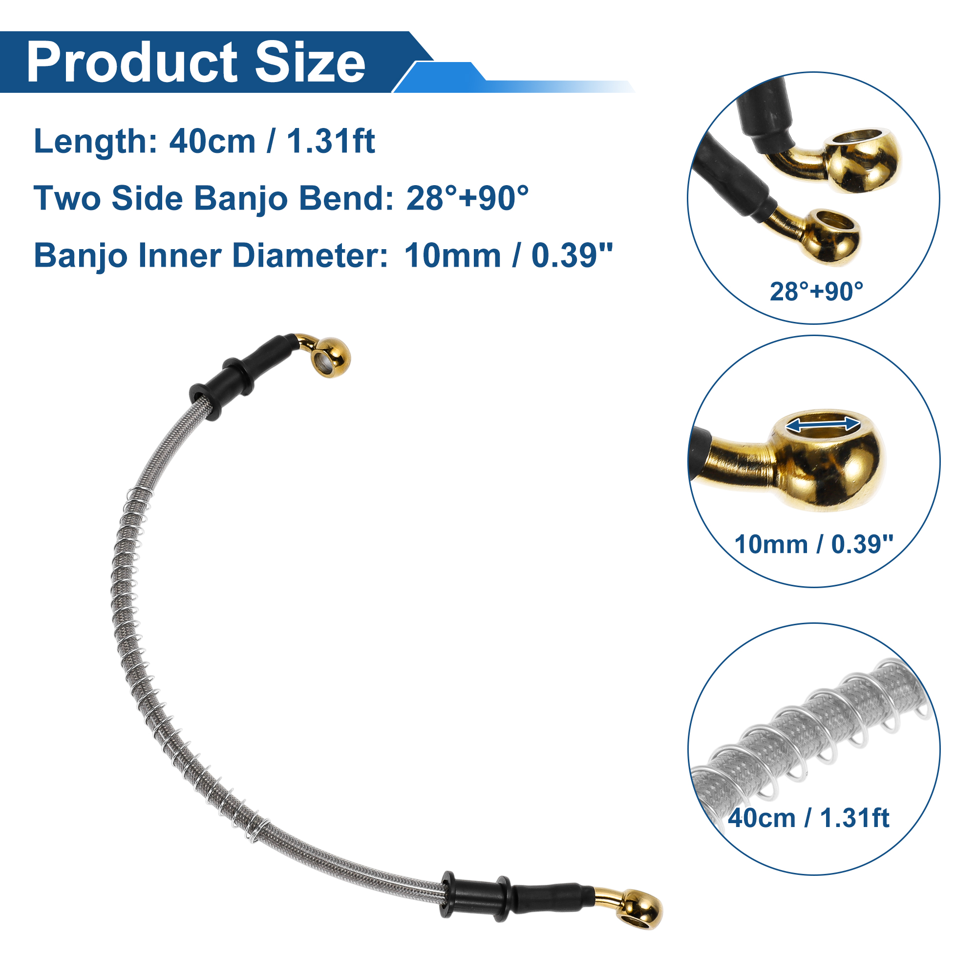 Motoforti 40cm Motorcycle Brak - огляд і ціна Braided Line