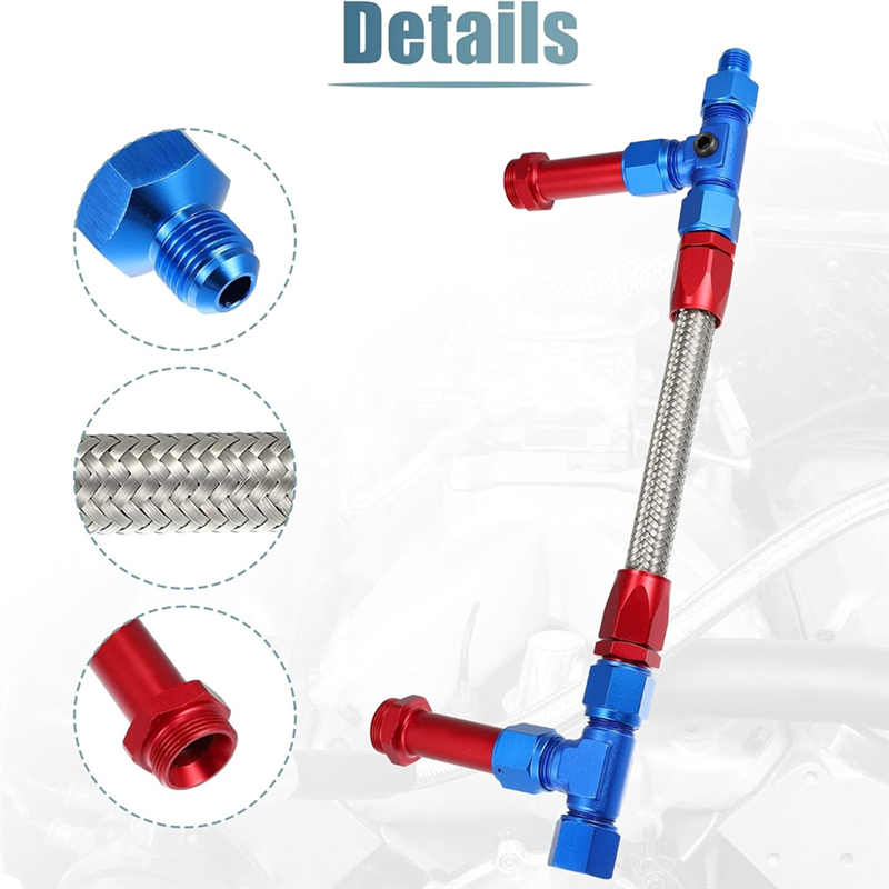 8AN Dual Feed Fuel Line To 7/8 - огляд і ціна Braided Line