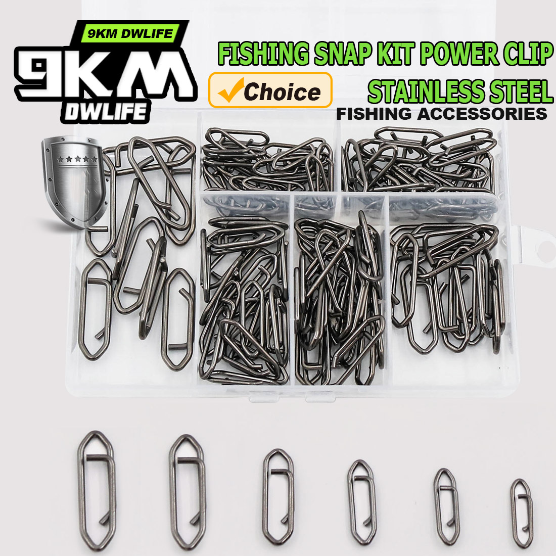 9KM Fishing Snap Kit 110pcs Po - огляд і ціна Freshwater Line