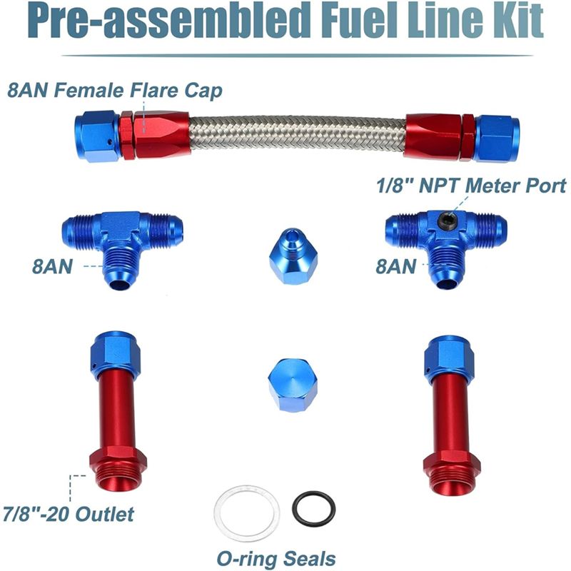 4150 Carburetor Fuel Line Kit  - огляд і ціна Braided Line